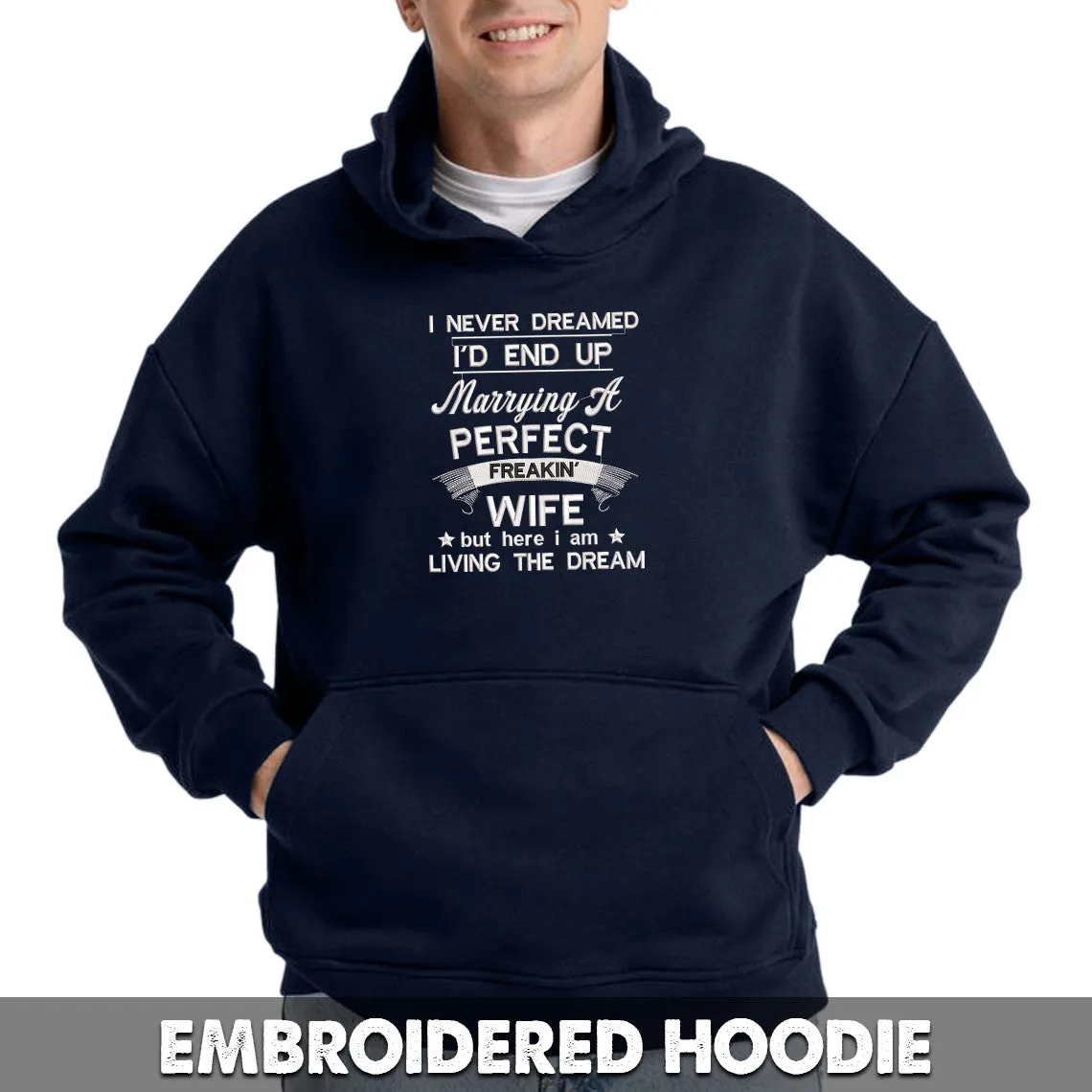 Perfect Wife Embroidered Sweatshirt, Hoodie