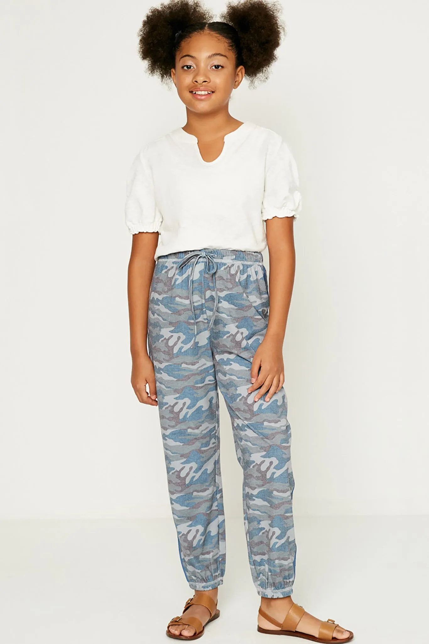 Piped Camo Knit Joggers