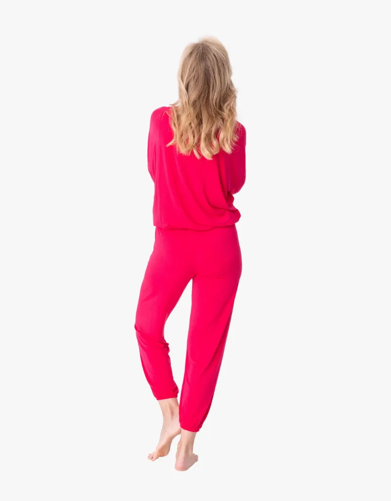 PJ Salvage Day Dreams Modal PJ Set in Ruby Red