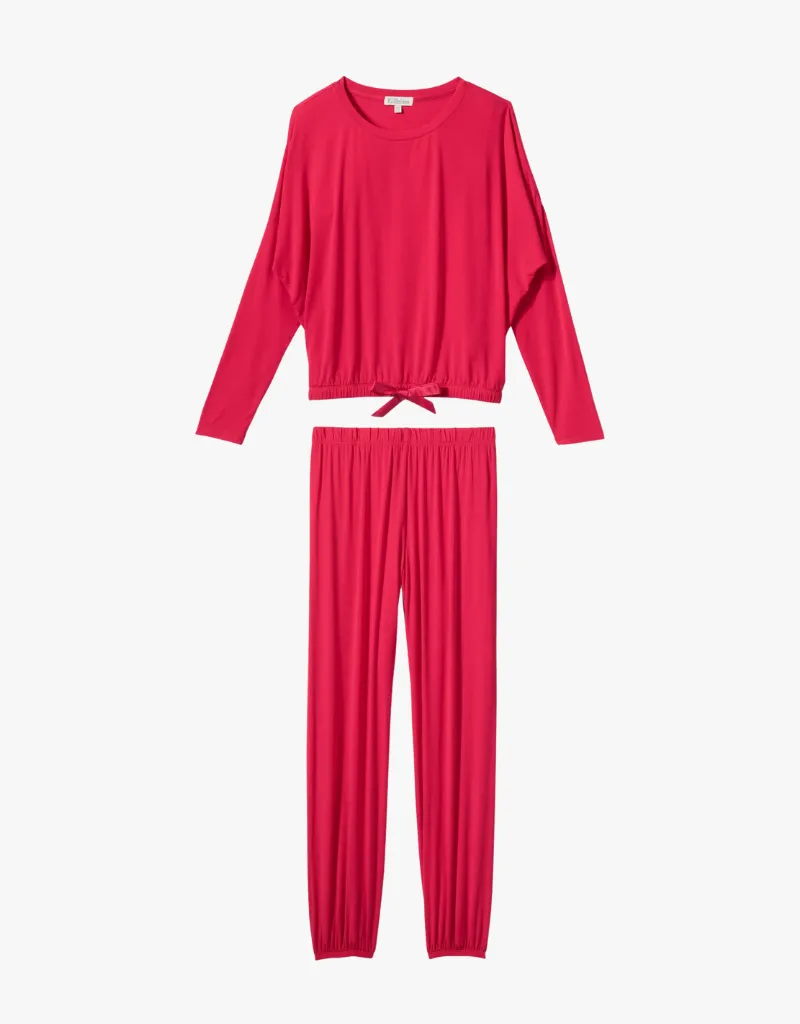 PJ Salvage Day Dreams Modal PJ Set in Ruby Red
