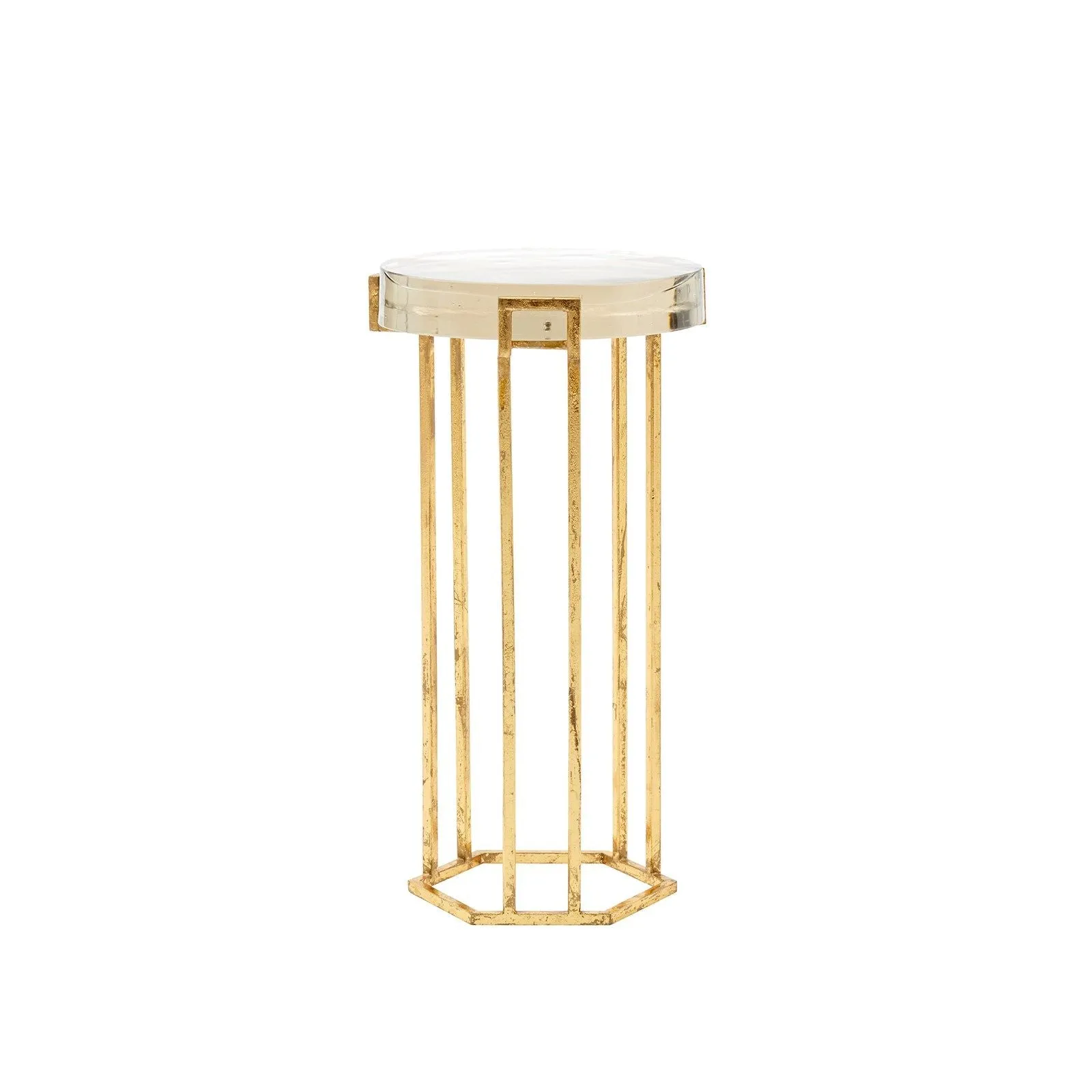 Prism Round Side Table / Gold Leaf