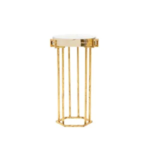 Prism Round Side Table / Gold Leaf