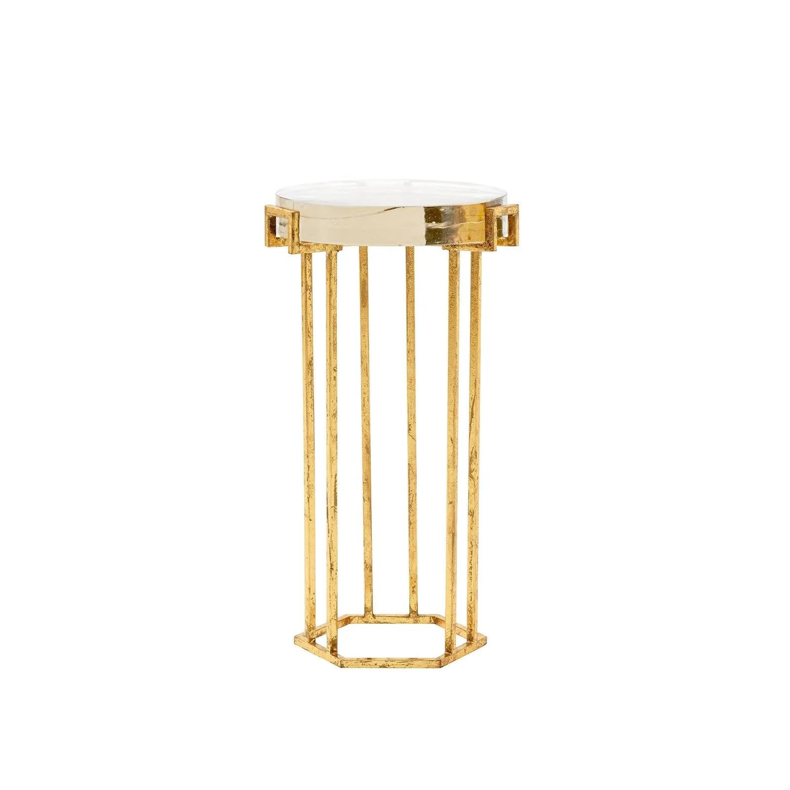 Prism Round Side Table / Gold Leaf