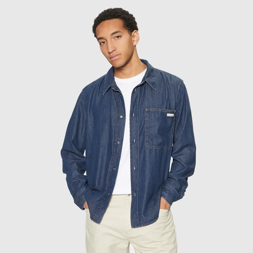Regular Denim Shirt - Denim Dark