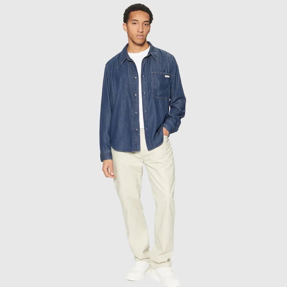 Regular Denim Shirt - Denim Dark