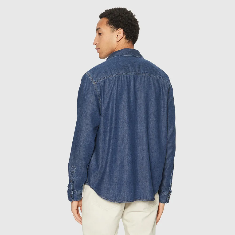 Regular Denim Shirt - Denim Dark