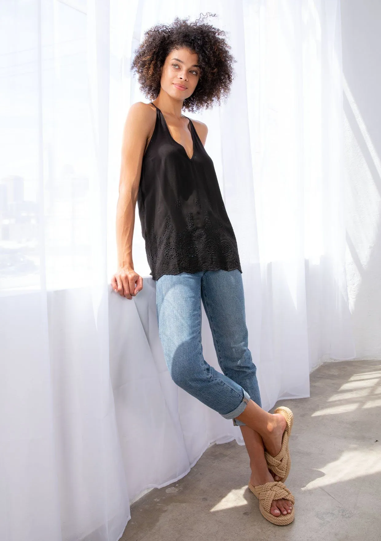 Roz Eyelet Tank