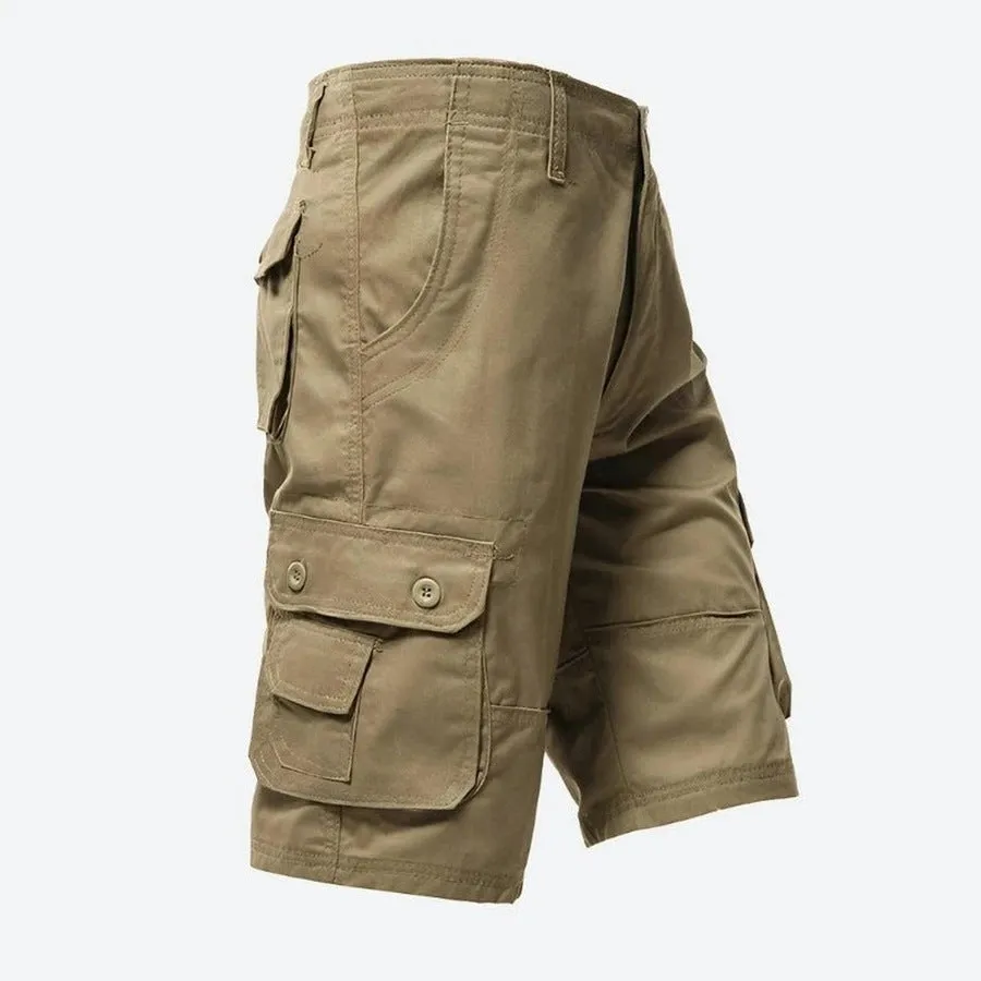 Rugged Multi-Pocket Military Cargo Shorts