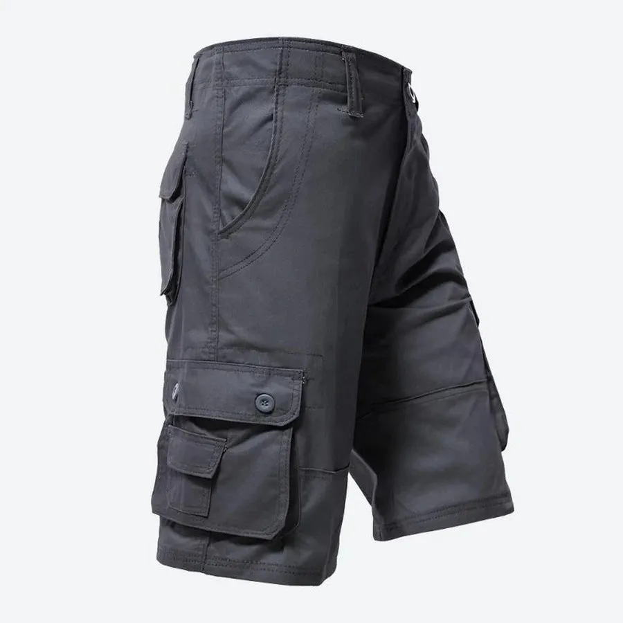 Rugged Multi-Pocket Military Cargo Shorts