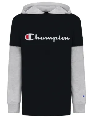 Script 2Fer Hooded Long Sleeve Shirt