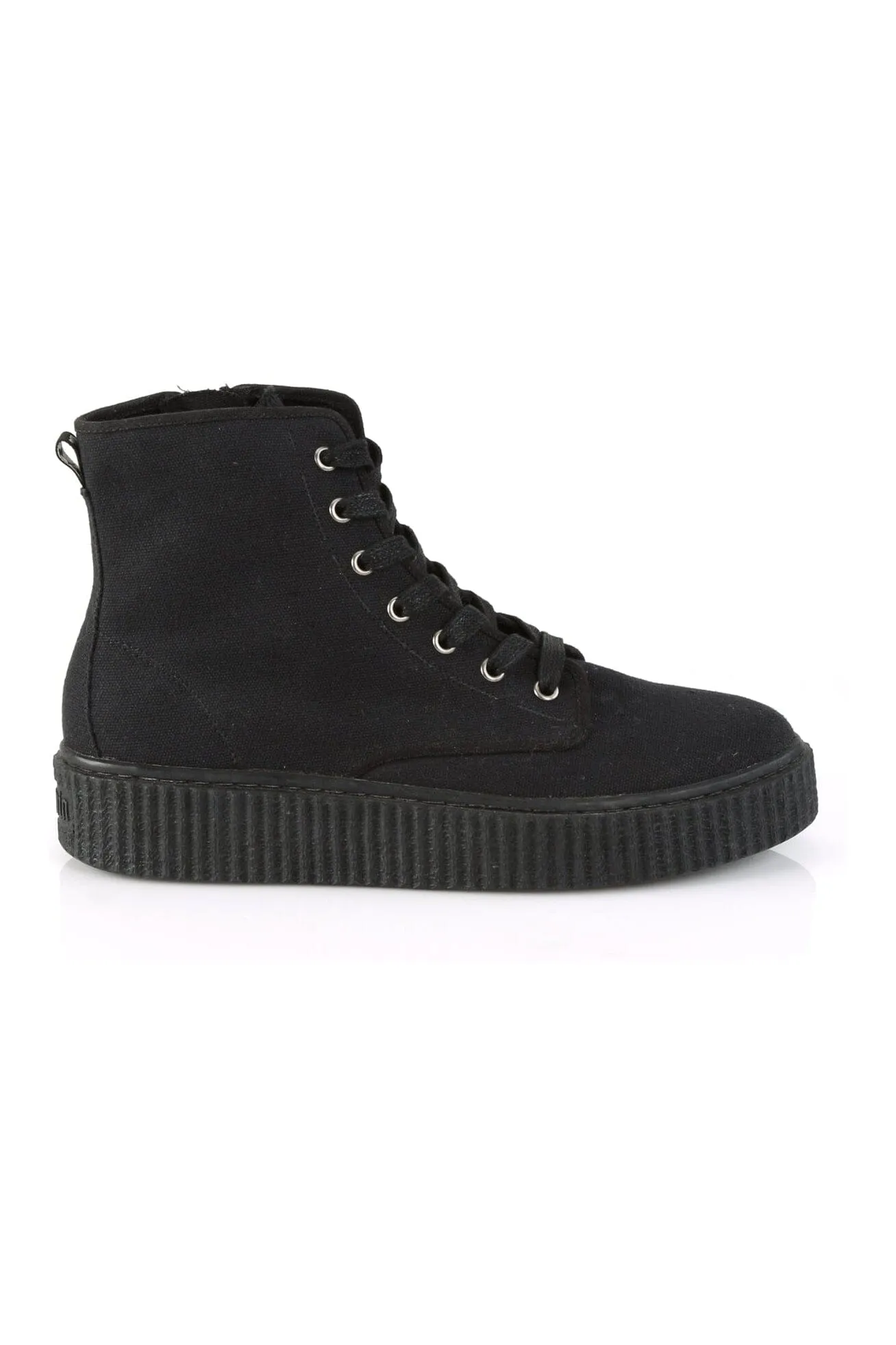 SNEEKER-201 Black Canvas Creeper