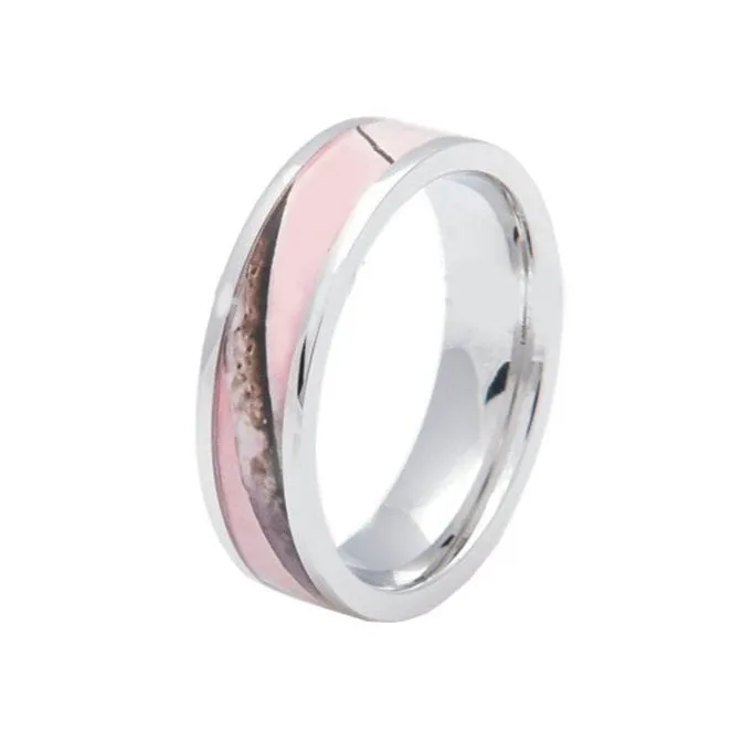 Stainless Steel Camo Ring Camouflage Hunter Wedding Band