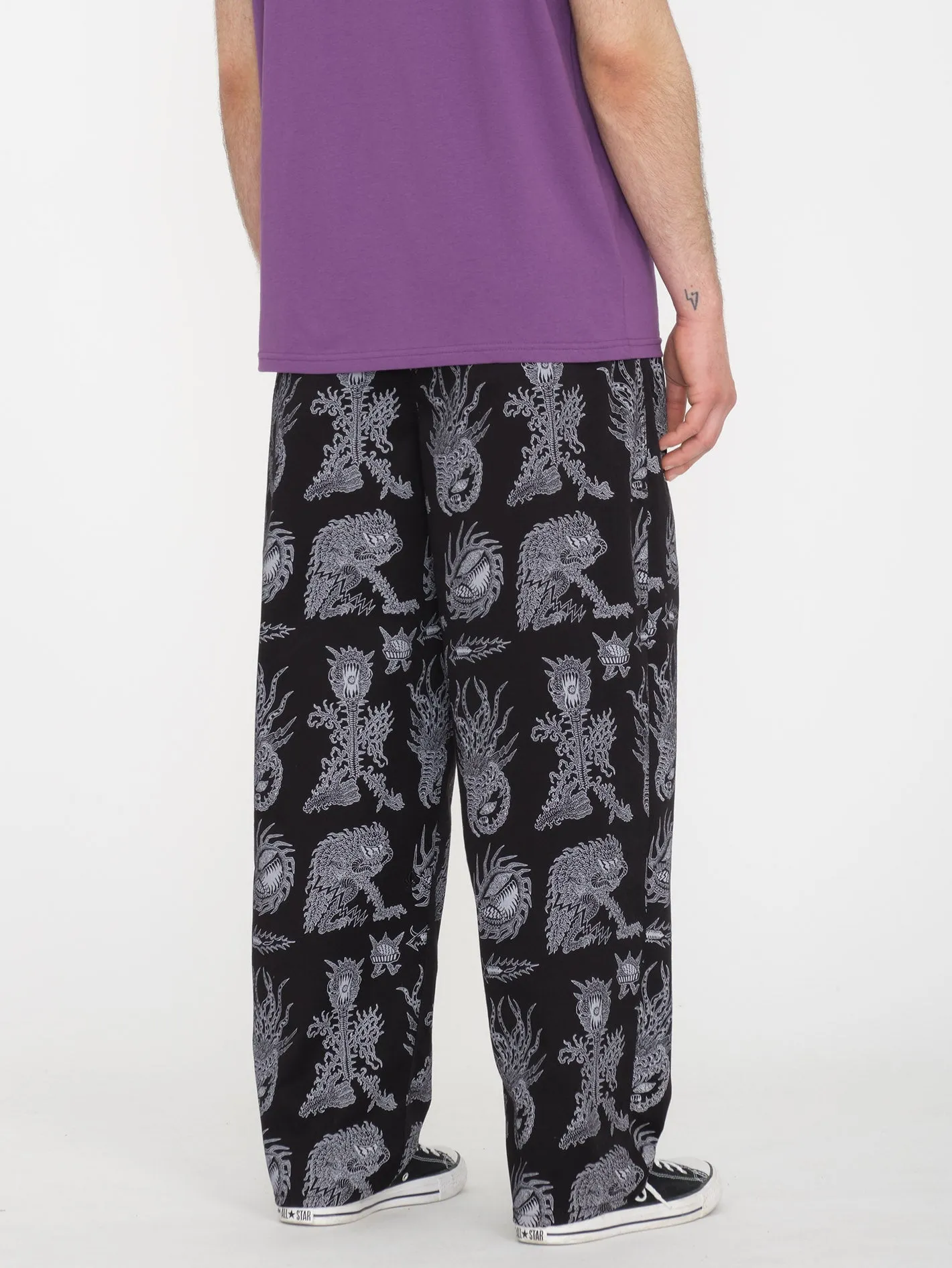 Tetsunori Freazy Elastic Waist Trousers - BLACK