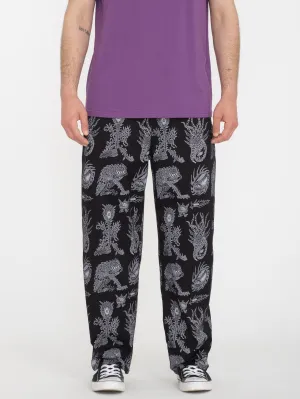 Tetsunori Freazy Elastic Waist Trousers - BLACK