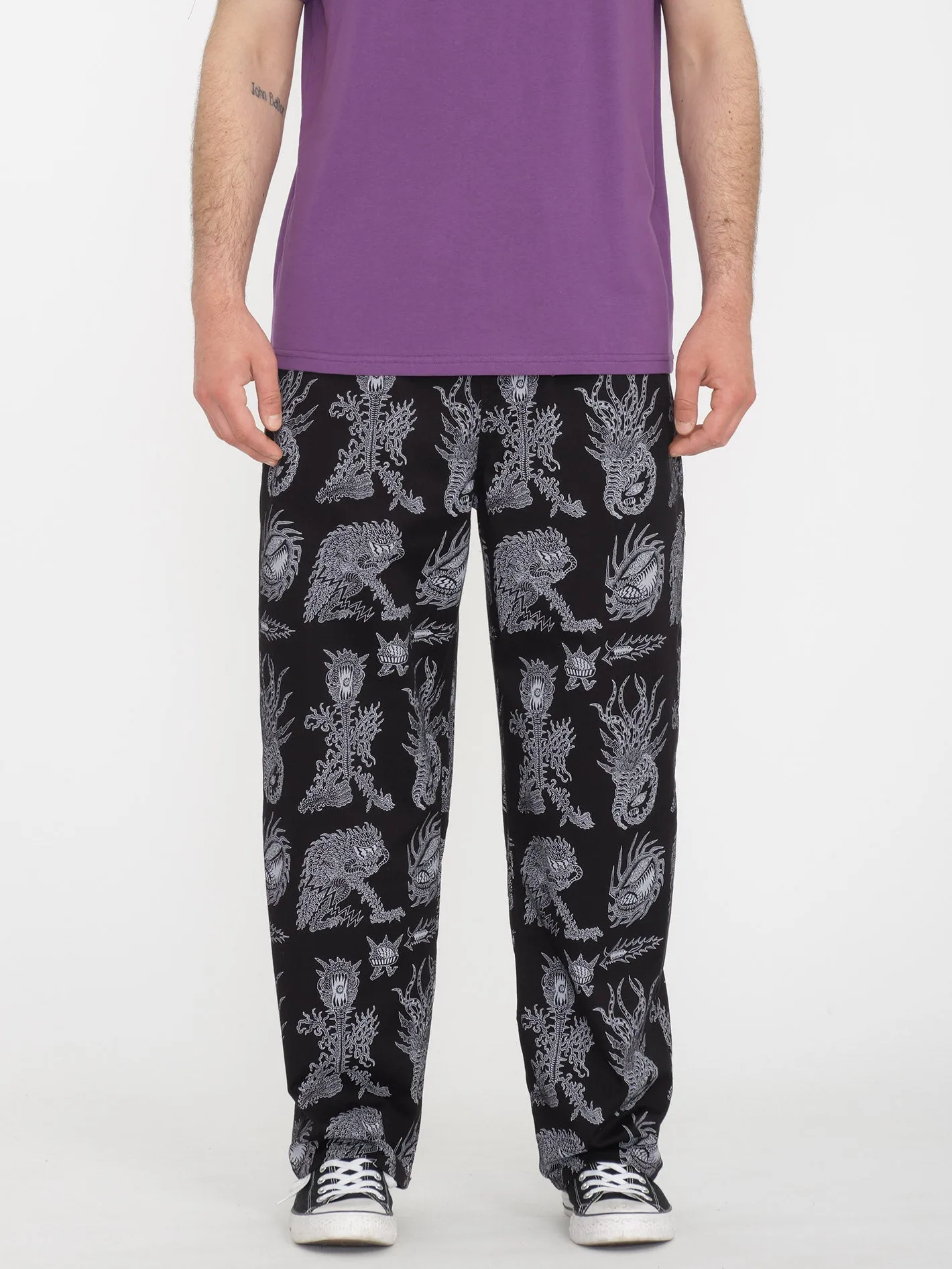 Tetsunori Freazy Elastic Waist Trousers - BLACK