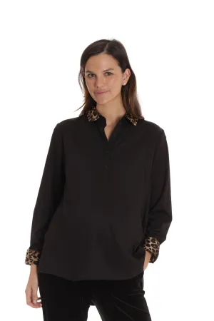 The Rohmi Top - Black Leopard