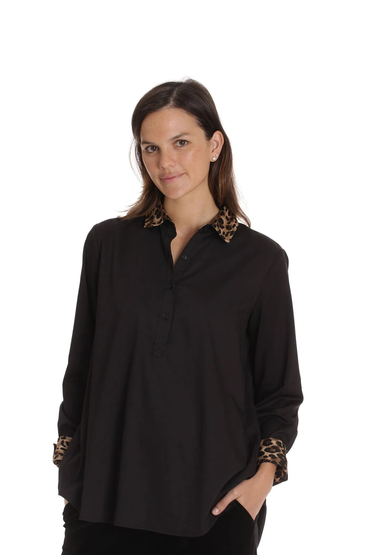 The Rohmi Top - Black Leopard