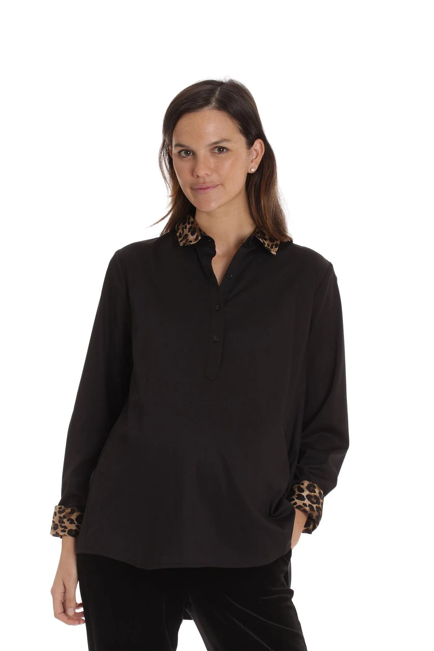 The Rohmi Top - Black Leopard