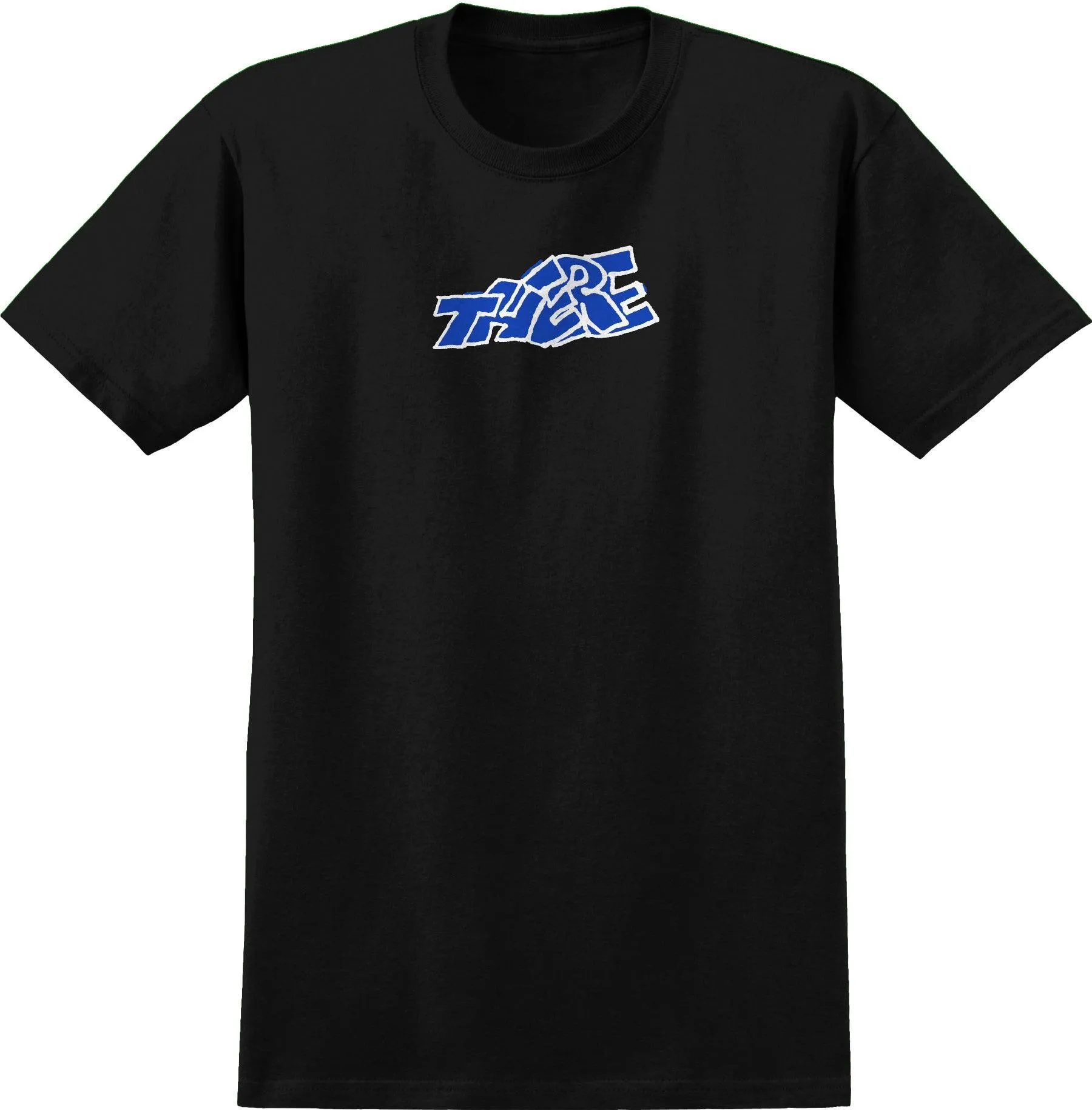 THERE Blocky Embroidered Tee Black/White/Blue