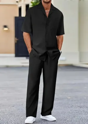 Victor – Black Half-Sleeve Men’s Tracksuit
