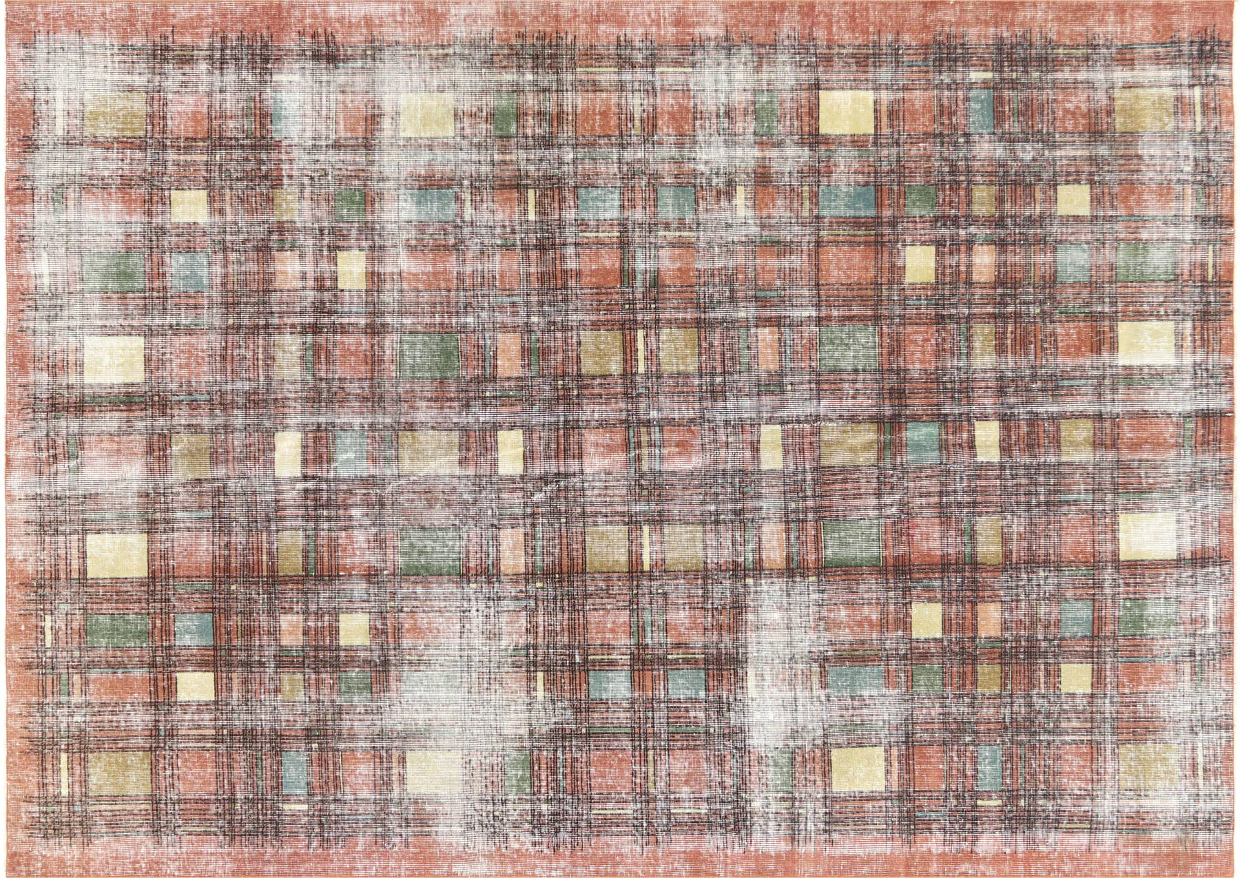 Vintage Turkish Mid-Century-Modern Rug - 6'8" x 9'4"