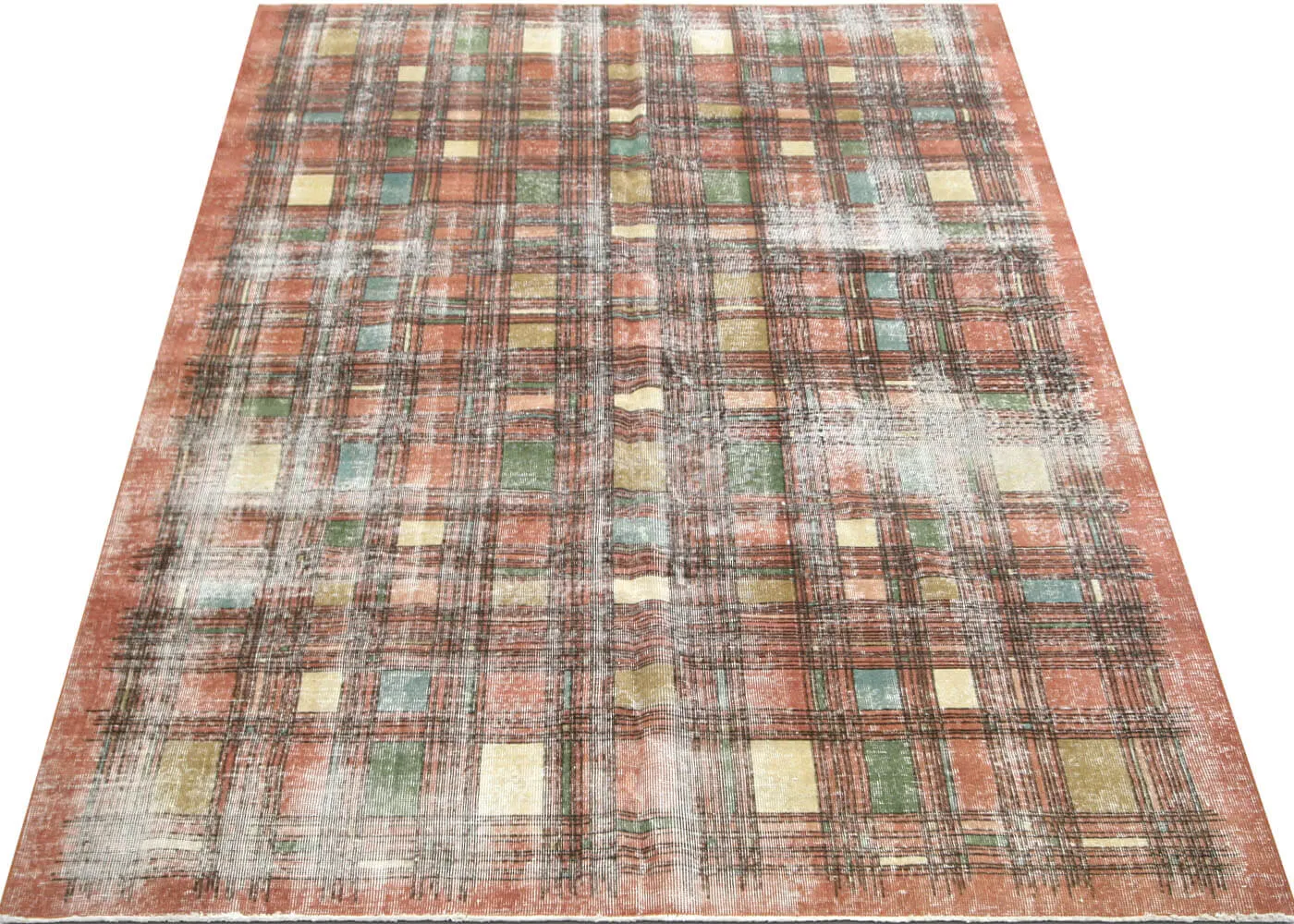 Vintage Turkish Mid-Century-Modern Rug - 6'8" x 9'4"