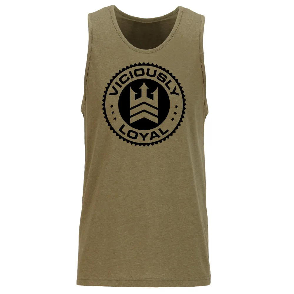 VL Medallion Men's Tank - MILITARY GREEN
