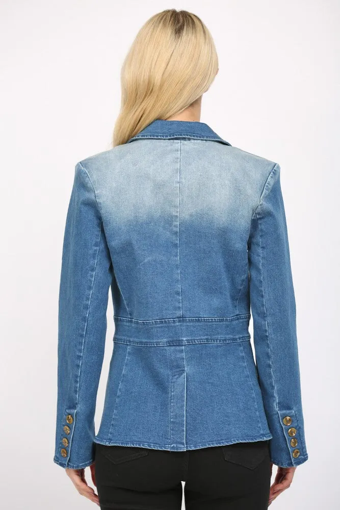 Washed Denim Blazer