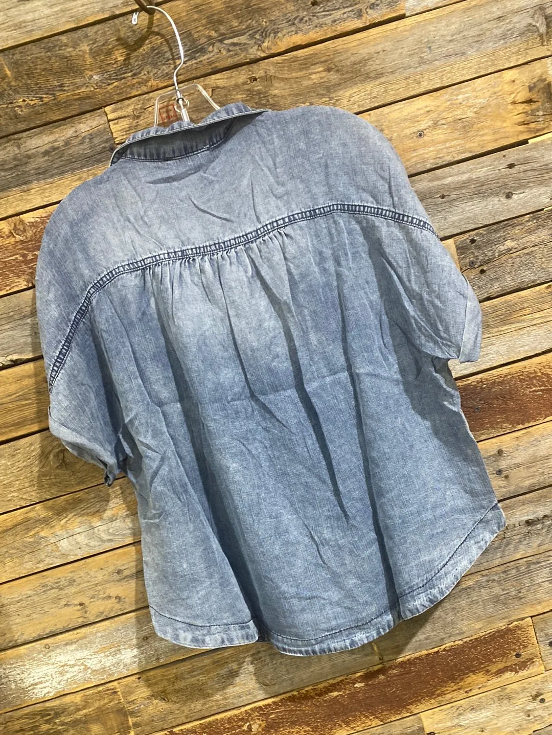 Washed Denim Button Down