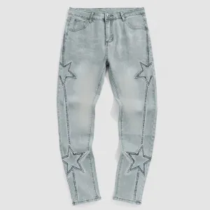 Washed Retro Tide Brand Hugh Denim Trousers