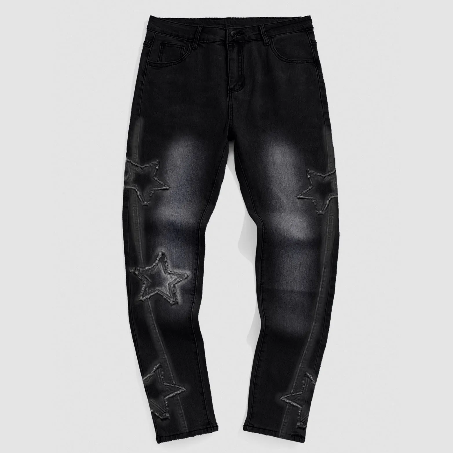 Washed Retro Tide Brand Hugh Denim Trousers