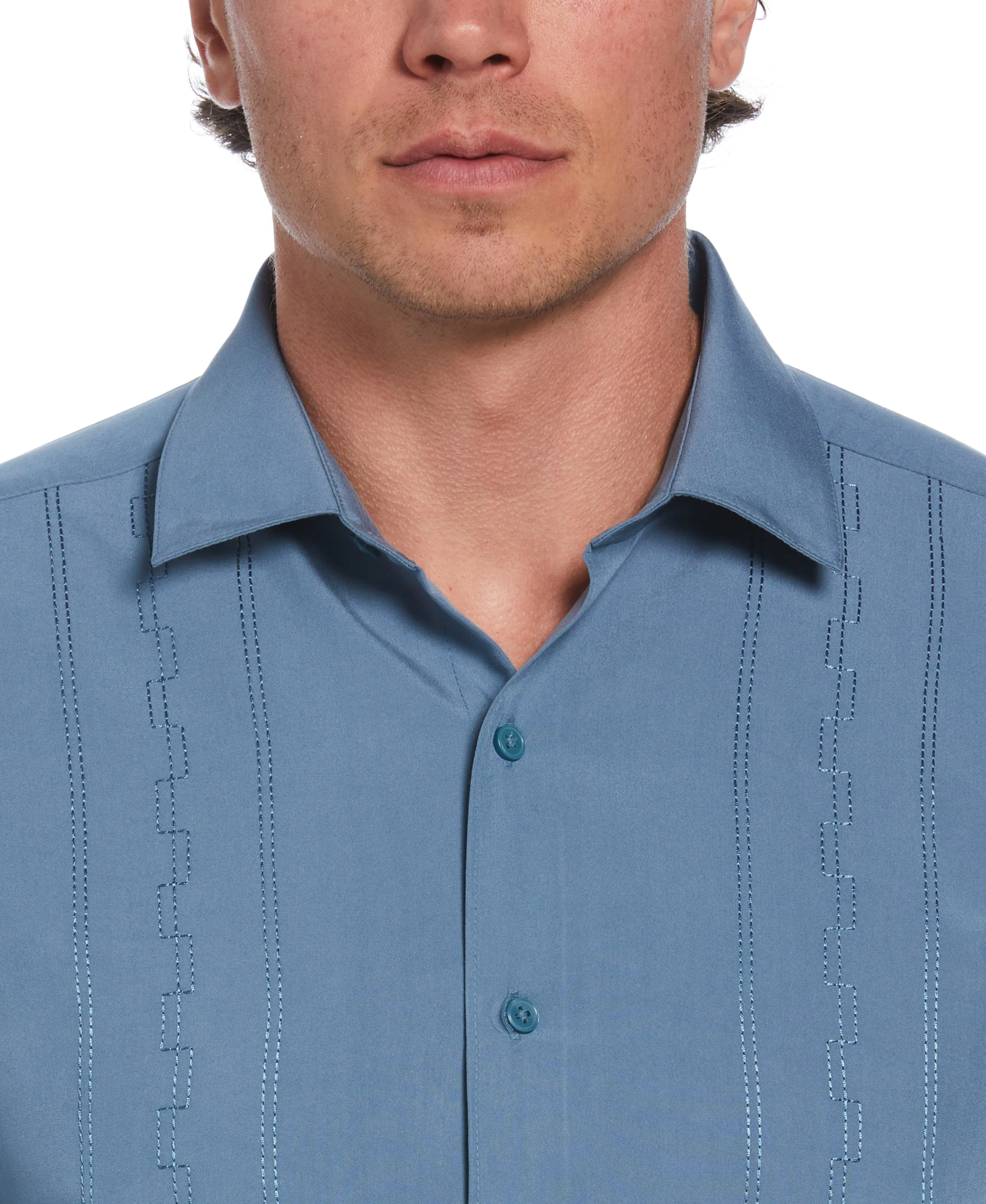 Wide Embroidered Panel Shirt
