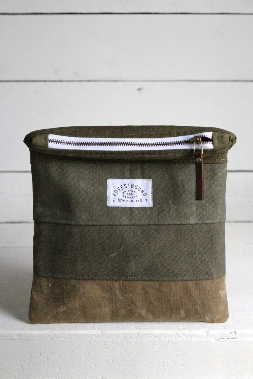 WWII era Striped Canvas Utility Pouch