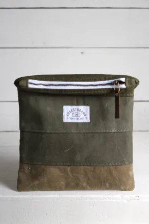 WWII era Striped Canvas Utility Pouch