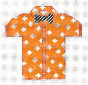 XO-221e Men's Shirt- Orange with Diamonds