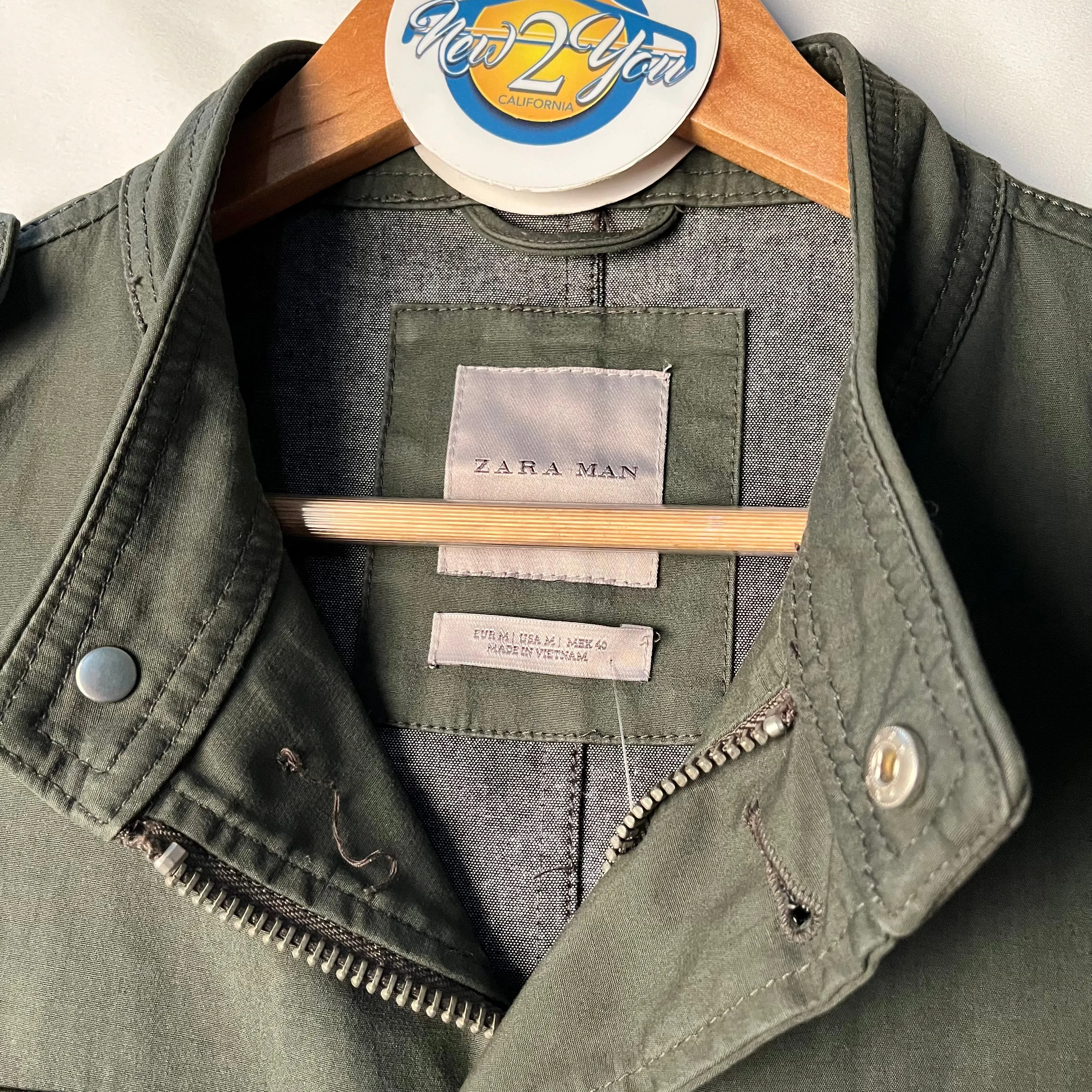 Zara Man Deep Green Utility Jacket