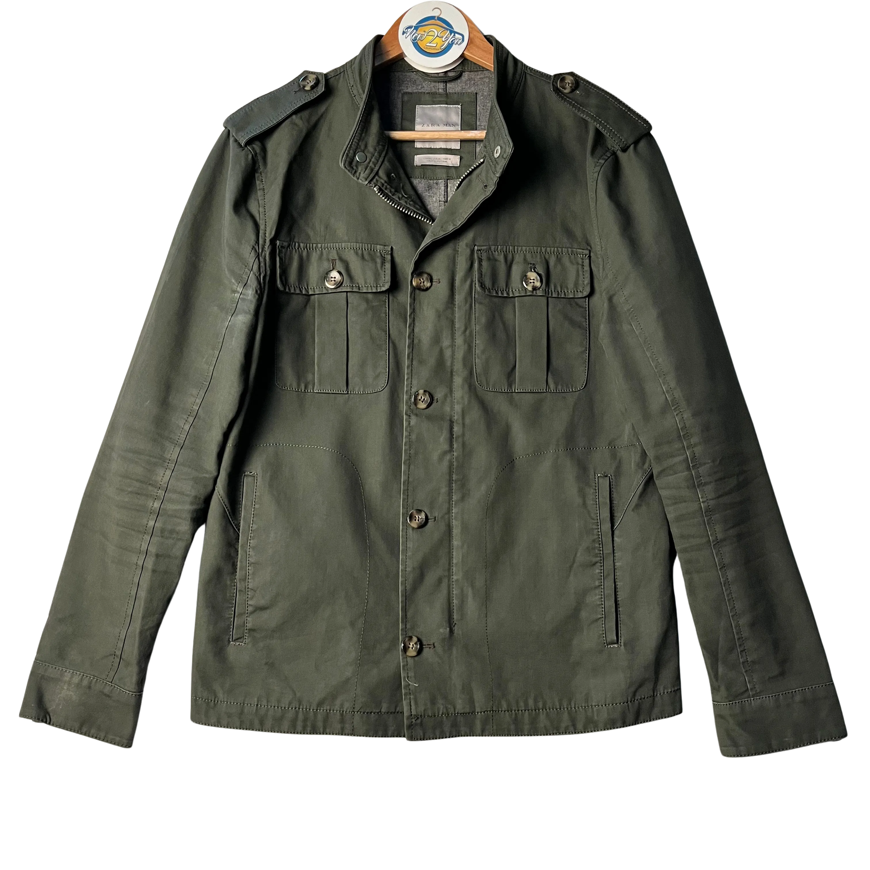 Zara Man Deep Green Utility Jacket