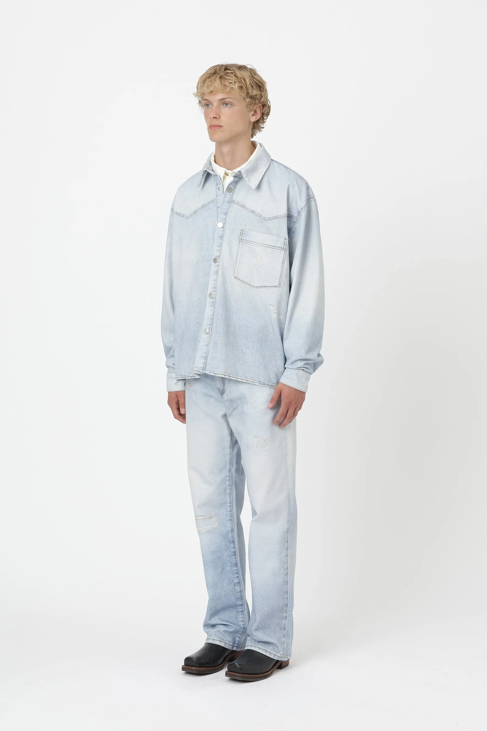 Zayne Printed Blue - Blue Digital Rinse