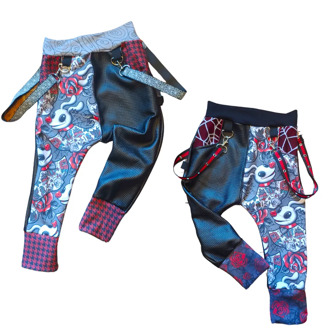 Zero the Dog Red and Black  Pants for Boys Girls Harem Jogger Bottoms  Nightmare Before Christmas