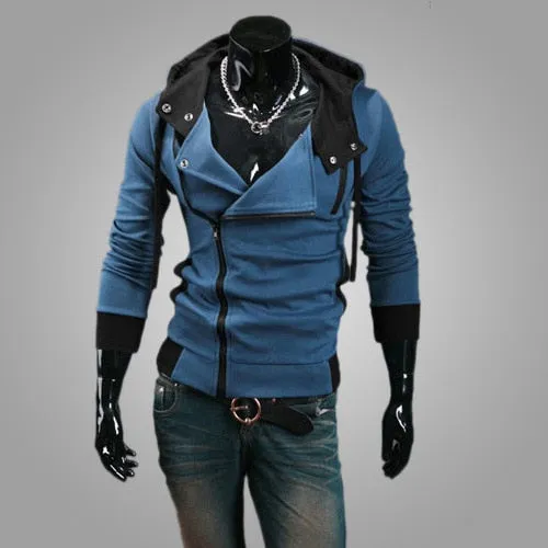 Zipper Cardigan Hoodies Men Fashion Hooded Sweatshirts